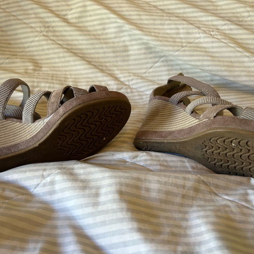 Geox Respira dress sandals like new, tan brown, size 37