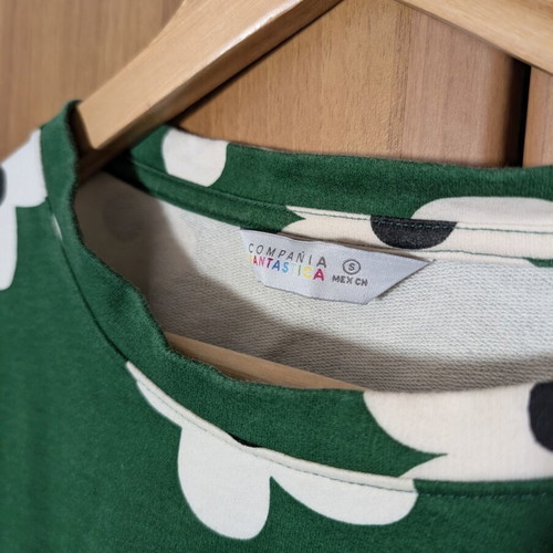 Compania Fantastica green floral short dress small like new