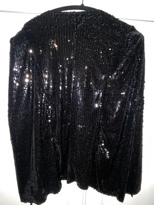 Sequin jacket cape like new, size M