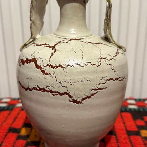Vintage Clay Amphora like new with beautiful design 18x11cm