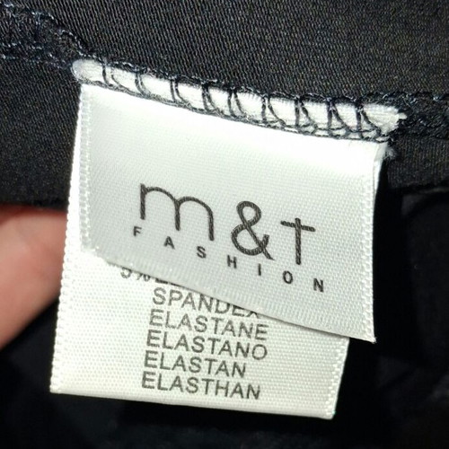 Black Sleeveless Top by m&t Fashion with Tulle and Sequin Print, New
