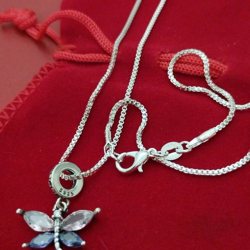 Silver 925 chain with pendant jewelry, new, length about 65 cm