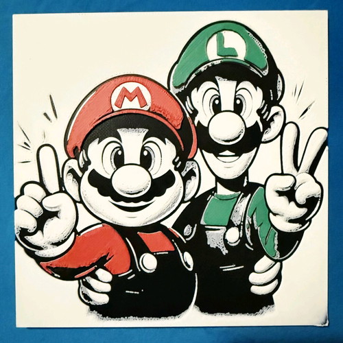 Mario and Luigi poster like new