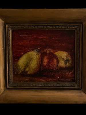 Kazlaris oil painting like new, wooden frame, 1960s
