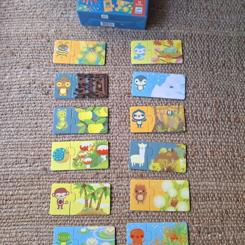 Magnetic train board Haba and Djeco puzzle used, pack