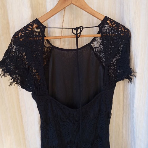Black dress with lace like new, size S