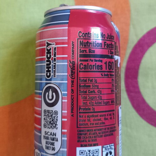 Fanta Chucky's Punch collectible can like new