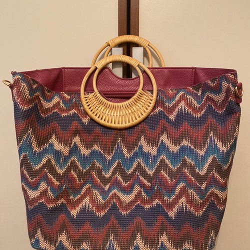 Handbag like new, large, multicolored