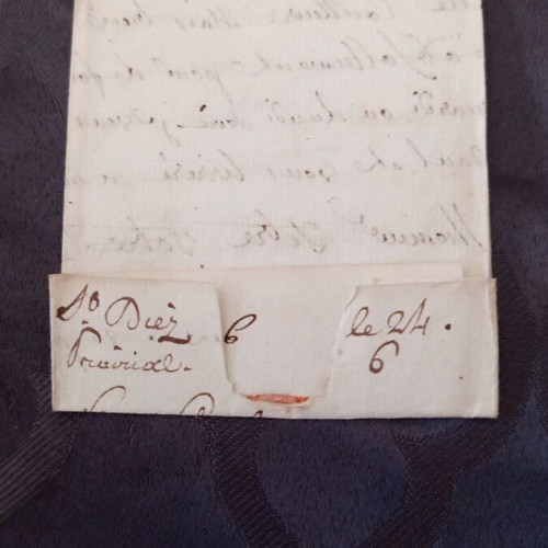 French letter from 1798 used, French Revolution era