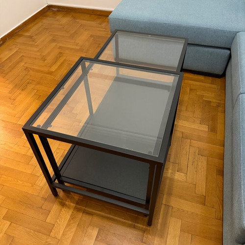 IKEA VITTSJÖ nesting tables set of 2 like new