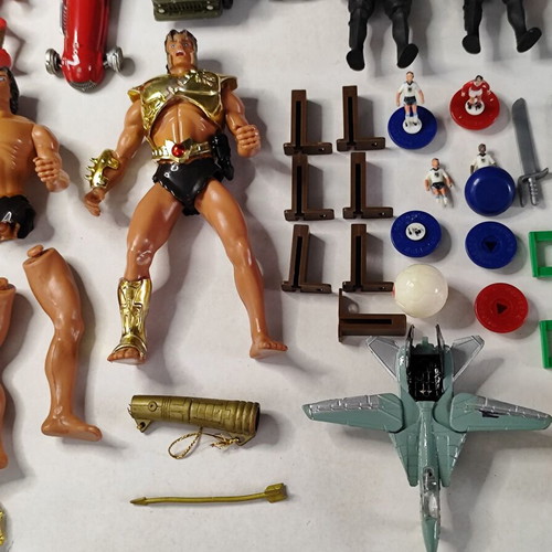 Vintage toys used, assorted lot with various pieces