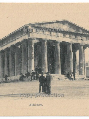 Vintage postcard Temple of Hephaestus in Thiseio used