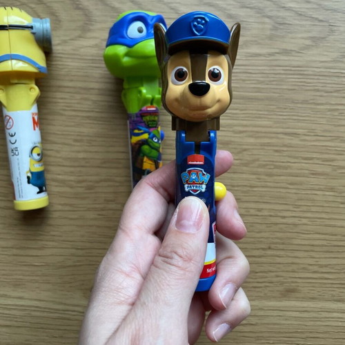 Pop Ups lollipop cases used, pack of 3 with Minions, Turtles and Paw Patrol