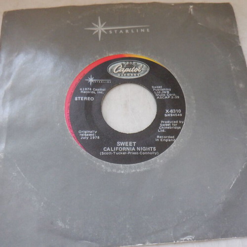 Sweet Love Is Like Oxygen rare 45 rpm vinyl used, American pressing