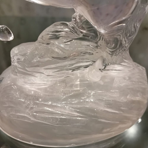 Crystal decorative horse from Cristal d'Arques 1975, like new