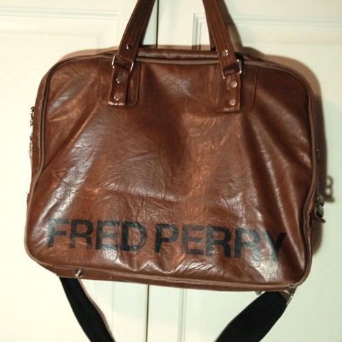 Fred Perry brown crossbody bag used, synthetic leather