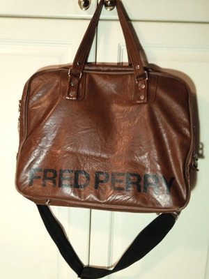 Fred Perry brown crossbody bag used, synthetic leather