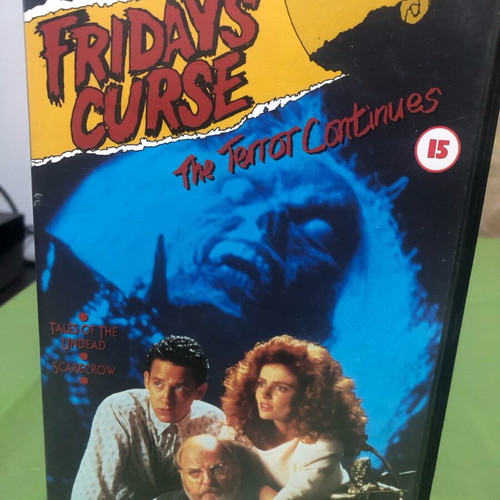 Friday’s Curse: The Terror Continues VHS tape used, horror genre