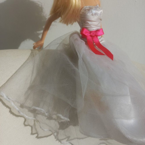 Authentic Barbie "I can be bride" wedding dress like new
