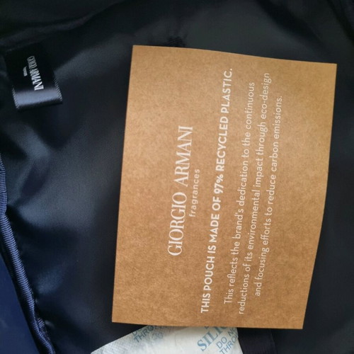 Giorgio Armani Blue Travel Pouch new with dust bag
