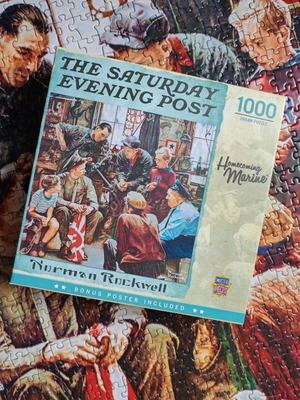 Master Pieces puzzle The Saturday Evening Post Norman Rockwell 1000 pieces like new