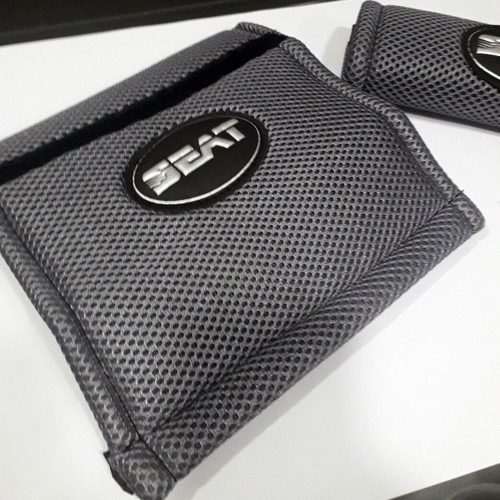 Seat Decorative Seatbelt Protectors Set of 2, Grey, New