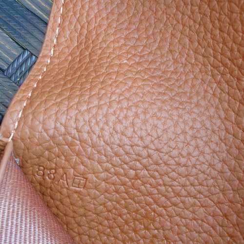 Hermes document case used, brown leather