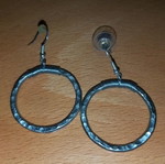 Earrings hammered hoops