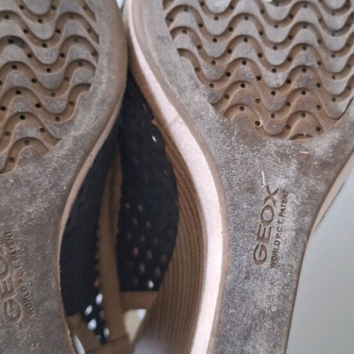 Geox platforms used, blue with beige, size 38