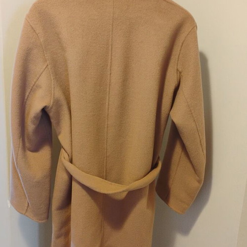 Zara women's long coat new, camel color, size large with belt