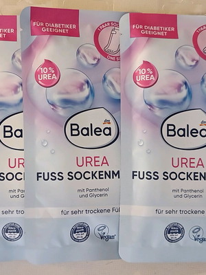 Urea foot masks new, pack of 3 with glycerin and panthenol