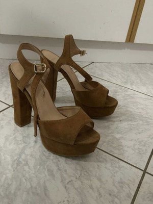 Camel high heels sandals size 37 used