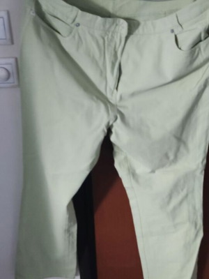 Elastic five-pocket pants like new, green, sizes XL and XXL
