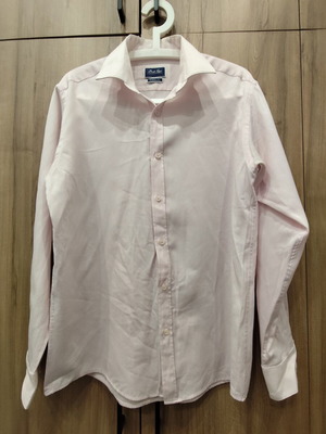 Berto Lucci Milano shirt, soft pink, size L, normal fit