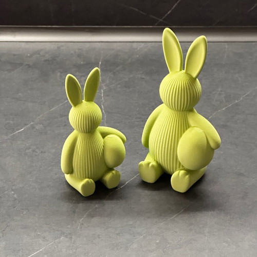 Easter decorative bunnies new set of 2 in lilac, pink, green colors