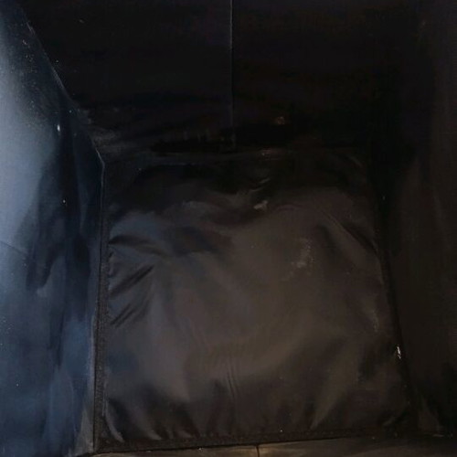 Stool with storage space like new, leatherette