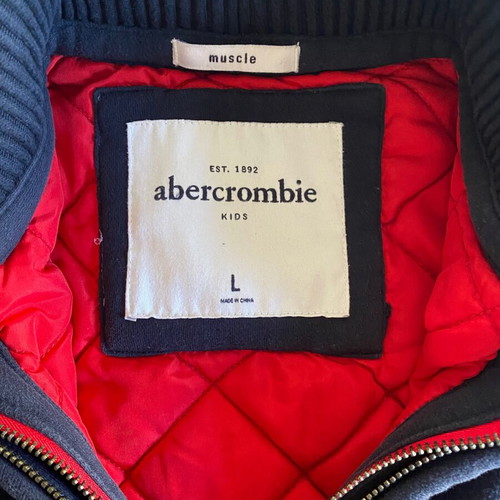 Abercrombie & Fitch boys' hoodie used, blue with red interior