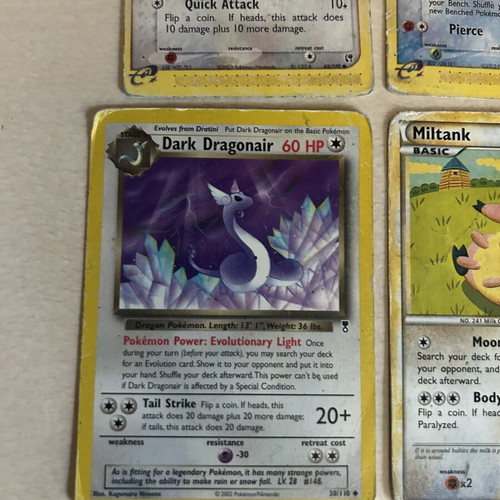 Pokémon cards set of 4 used, collectible