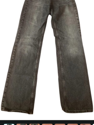 Stradivarius dark grey wide leg jeans, size XXS