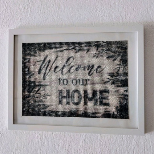 Handmade wall frame painting with diamonds custom order