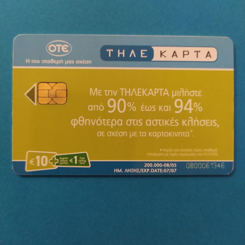 Phone card Nea Oikonomiki M045 08/2005 used