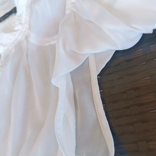 Raxevsky white crop top blouse size M like new