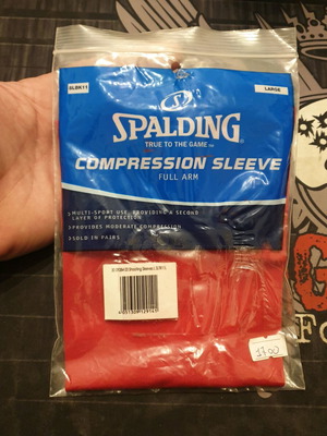 Spalding Compression Sleeve elastic arm sleeve new size Large