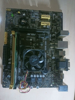ASUS AM1M-A motherboard set with AMD Athlon 5350 quad-core processor like new