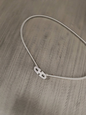 Metallic elastic silver belt new, size 100