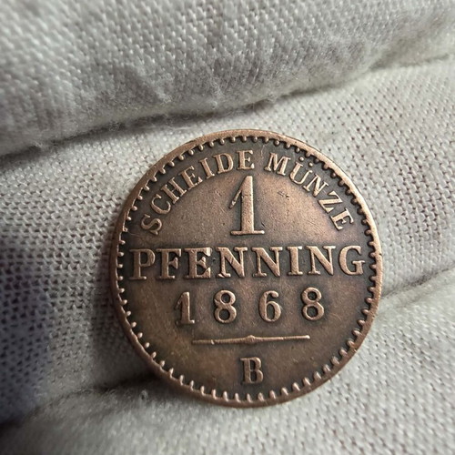 1 Pfenning 1868 Breslau coin