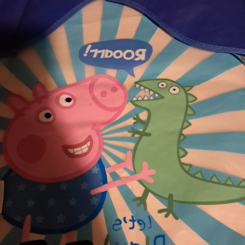 Peppa Pig waterproof bib with sleeves like new
