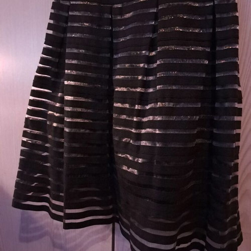 Elegant black and white dress with built-in necklace like new, size S