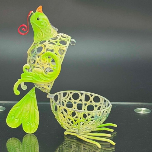Espiel Handmade Metal Bird Vintage 2000 Like New 19x13 cm