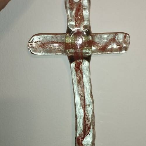 Handmade Murano Glass Wall Cross new